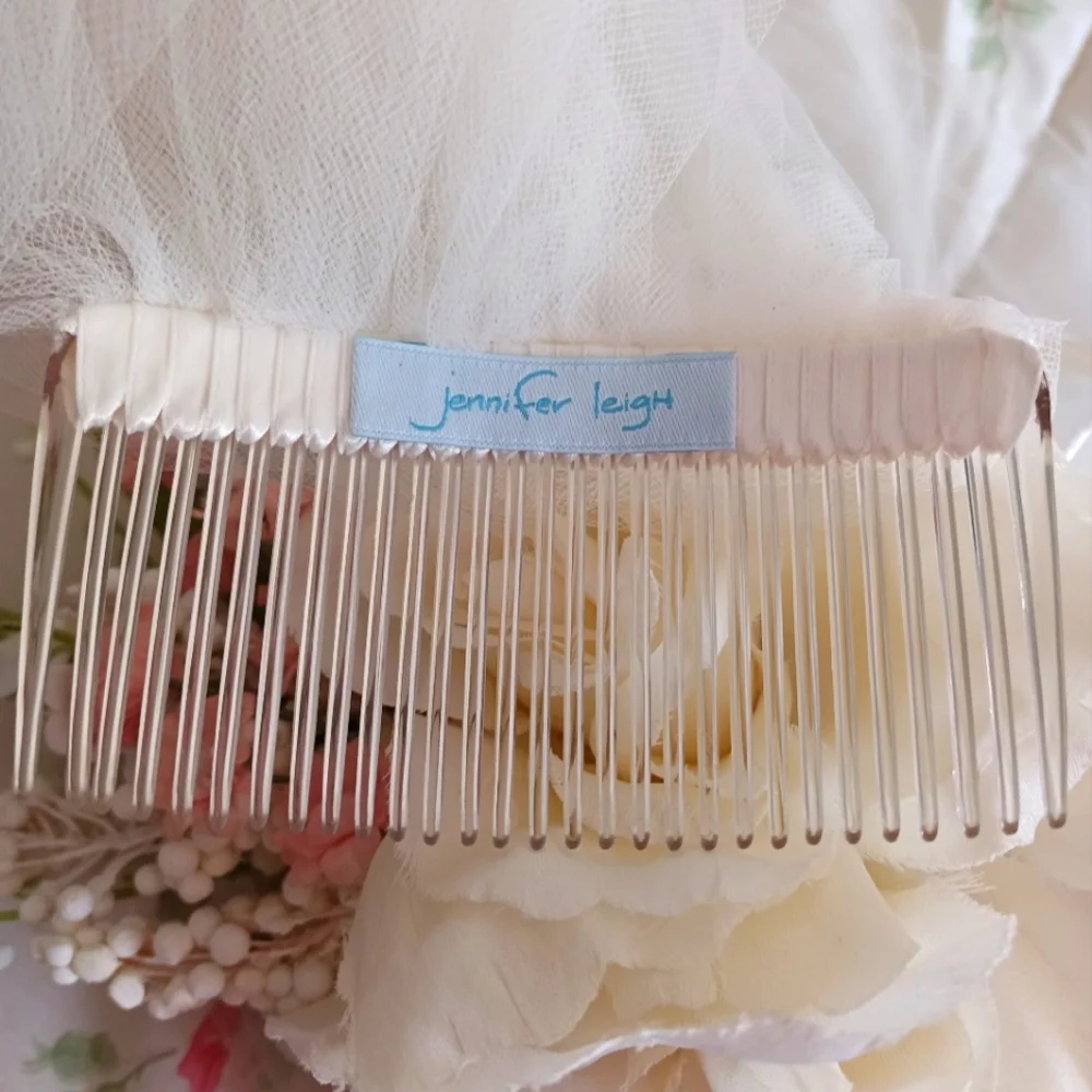 GORGEOUS 1990S "BIANCHI" CRISP WHITE CHIFFON WEDDING GOWN W/ LACE JACKET & VEIL! - Picture 16 of 16